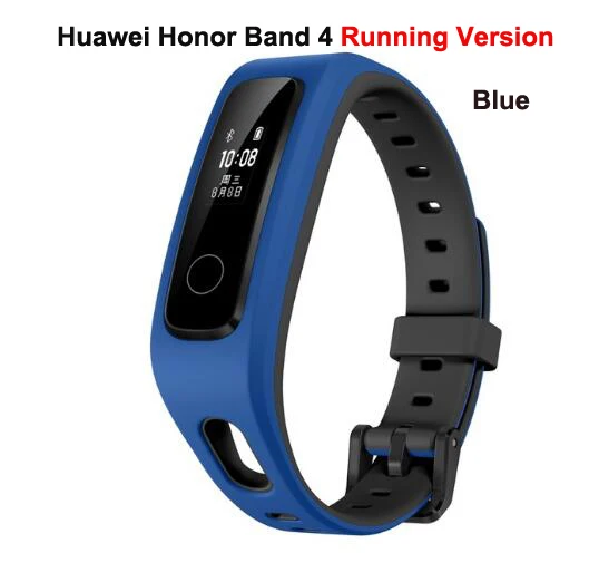 Умный Браслет huawei Honor Band 4, цветной сенсорный экран Amoled для фитнеса, плавания, осанки для обнаружения сна - Цвет: running blue