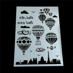Воздушный шар DIY ремесло Layering трафарет для настенной живописи Скрапбукинг штемпель для тиснения тисненая картонная открытка