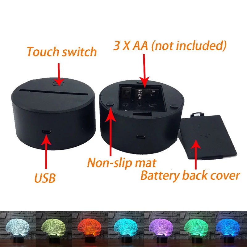  Night Light Creative 3D LED Light Vision Gradient Karate Table Lamp USB Taekwondo Modelling Bedroom - 32916950945