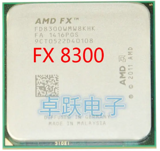 Процессор AMD FX 8300 AM3+ 3,3 ГГц/8 Мб/95 Вт Восьмиядерный процессор FX серийный процессор FX-8300 FX8300 Рабочая