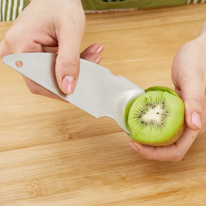 100pcs Stainless Steel Kiwi Cutter, Fruit Knife and Dig Spoonfruit