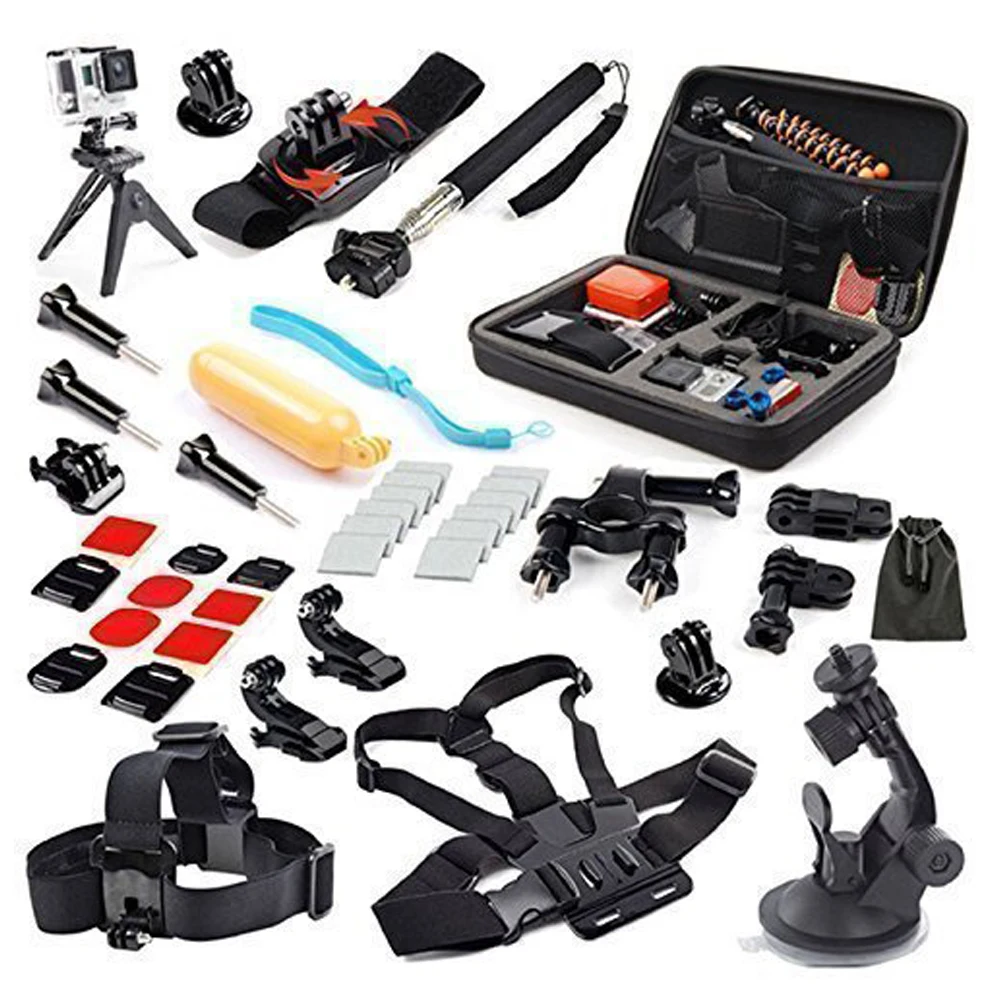 

SHOOT 31 in 1 Accessories Kit with Storage Case Head Chest Strap Mount for GoPro Hero 4 3+ 3 SJCAM SJ4000 Xiaomi yi 4K Camera