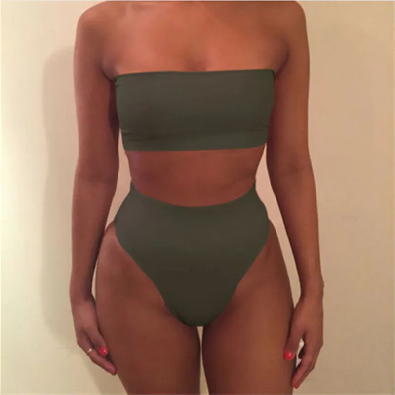 2017 купальники без бретелек купальник женский комплект бикини из двух предметов