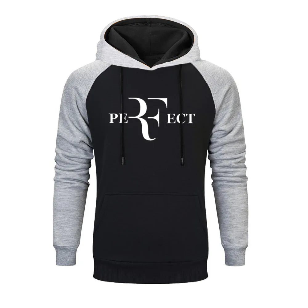 

RF Roger Federer Tennis Raglan Hoodie Men Simple Printed Sweatshirts Harajuku Sweatshirt 2019 Winter Autumn Brand Streetwear