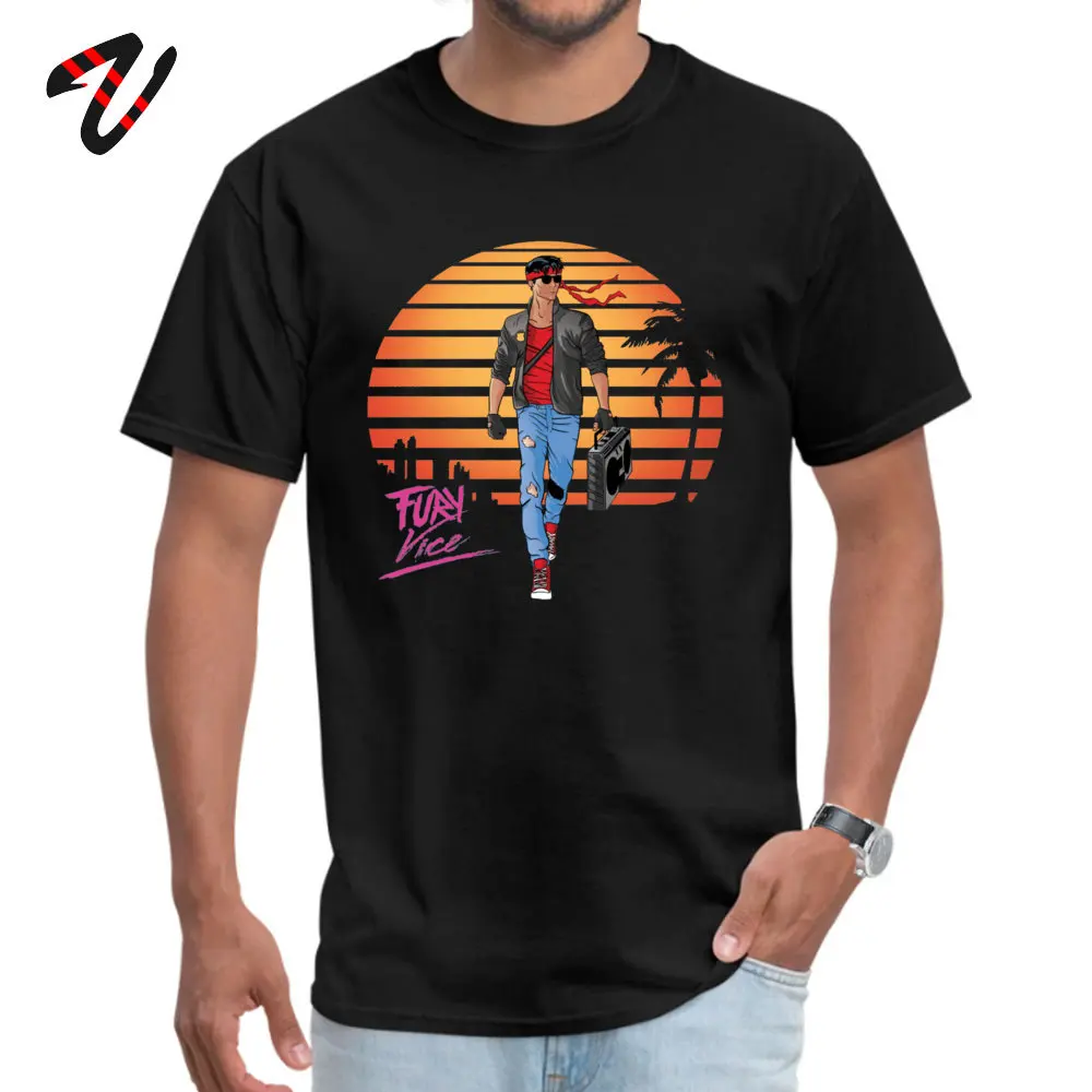 Kung Fury Vice T Shirt for Adult Cool April FOOL DAY Tops Tees Short Sleeve 2018 Newest Leisure Tops Shirts O-Neck 100% Cotton Kung Fury Vice11387 black