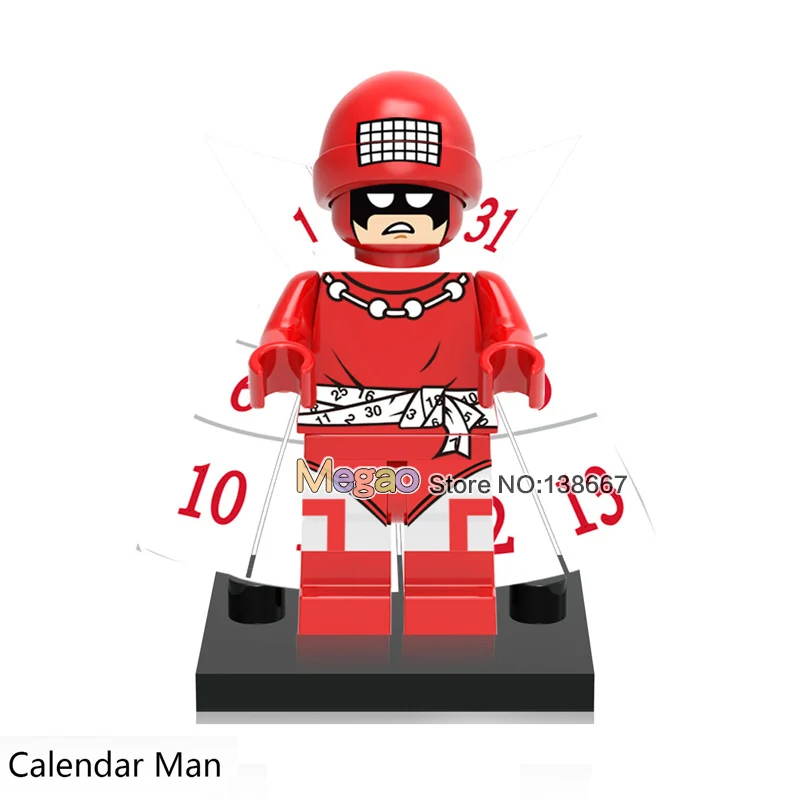 

Single sale Super Hero Calendar man XH533 Catwoman Calendar Man Harley Quinn Action Building Blocks Bricks Kids Toys