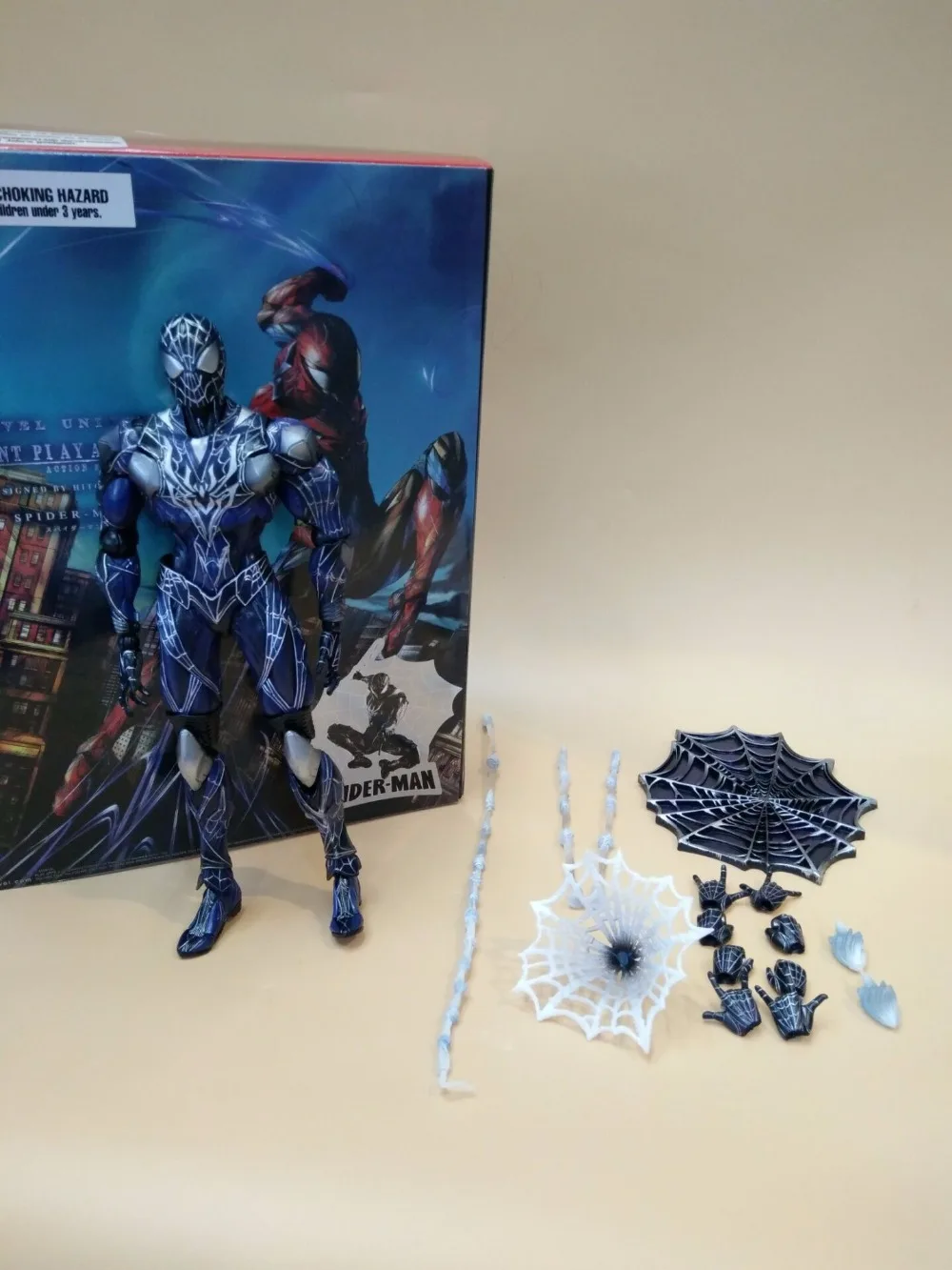 Play Arts Spider Hero Blue Ver Venom PA Secret Wars Питер Паркер 27 см ПВХ экшн фигурка Kai Figure|Игровые