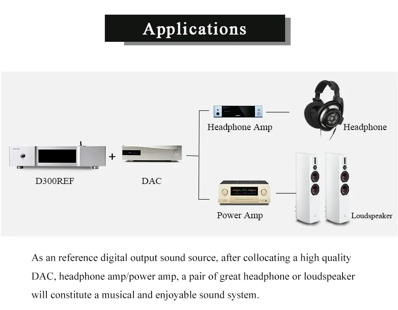 Soundaware D300REF эталонный уровень следующего поколения PCM& DSD цифровой сетевой транспорт USB интерфейс фемто-часы Hifi музыкальный плеер