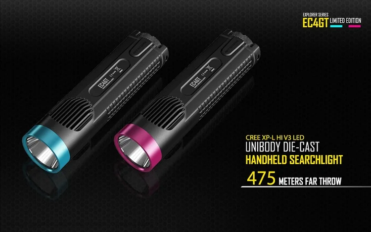 Топ продаж NITECORE EC4GT удобный портативный 1000 LMs излучатель фонарик прожектор охотничий походный фонарь без батареи