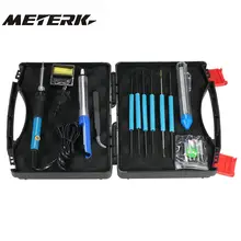 Набор паяльных инструментов 60 Вт 110 В США вилка Регулируемая температура сварочный паяльник 5 шт. ПАЯЛЬНЫЕ НАКОНЕЧНИКИ насос помощь инструменты