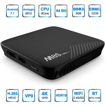 

Mecool M8S PRO L Smart Android 7.1 TV Box S912 Octa-core 3GB / 16GB UHD 4K Mini PC