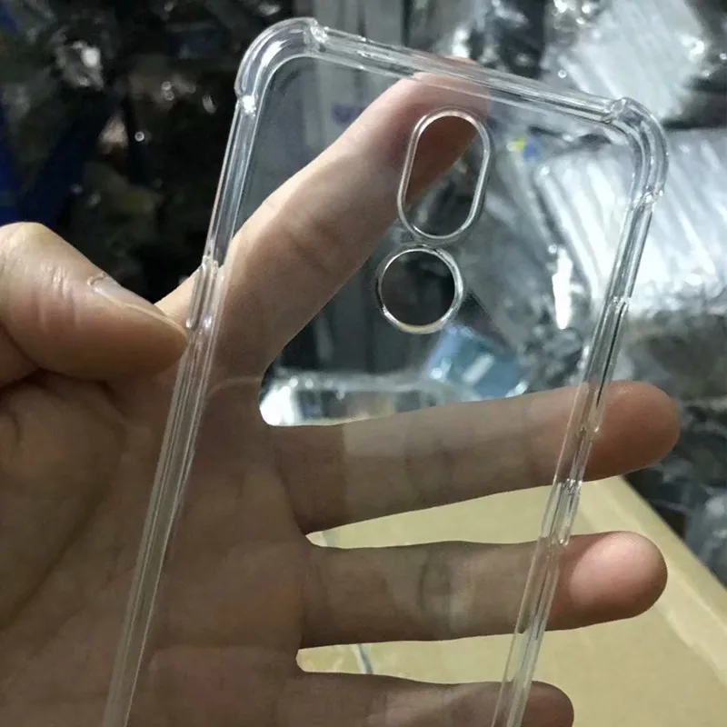 

For LG G8S ThinQ V50 Stylo 5 Anti-shockproof Soft TPU Clear Transparent Back Case Cover For Q60 K50 K40 K12 Plus