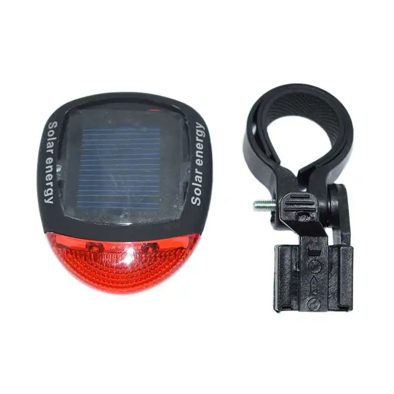 Flash Deal New Solar Power LED Rear Flashing Tail Light Bicycle Night Cycling Safety Warning Lamp Adjustable Clamp Bike Accessories 10