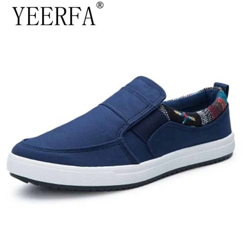 Achat 2018 Nouvelle Arrivée Slipon Hommes Mode Hommes Sneakers Appartements Casual Chaussures Denim Toile Chaussures Belle Confortable Hommes Chaussures Mocassins