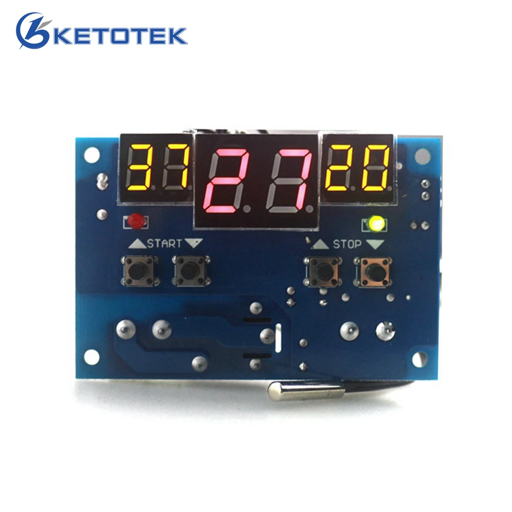 

-9-99C DC 12V Intelligent Digital LED Thermostat Temperature controller With NTC sensor W1401 FREE SHIPPING