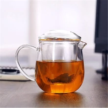 Утолщенная термостойкая стеклянная чашка для чая, индивидуальный стеклянный кувшин для воды, экологичные прозрачные чайные кружки для кофе DDQ108