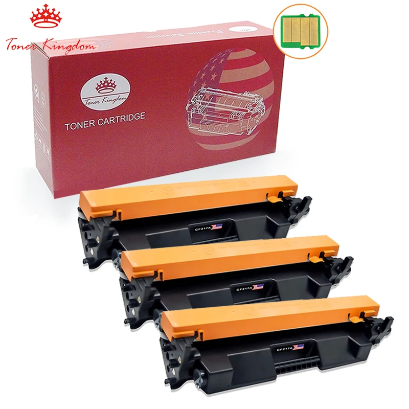 

Toner Kingdom 3 PCS 17A CF217A Toner with Chip Compatible for HP LaserJet Pro M102 M102 A / W MFP M130 A / FN / FW / NW Printer