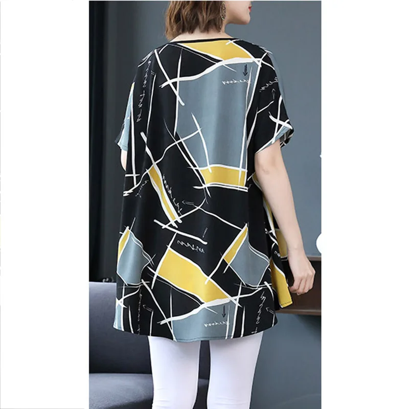 Новая футболка с коротким рукавом женская Повседневная Свободная футболка Femme Broadcloth с круглым вырезом Женские футболки офисные Blusas Muje W1812