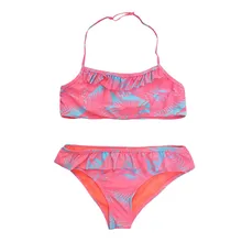 Комплект бикини с рюшами для маленьких девочек, 2 предмета, купальный костюм, купальная одежда, костюм da bagno per bambini