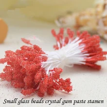 Пестик из цветов Фондант Торт сахара торты цветок* Малый стеклянные бусины хрустальные паста для десен тычинки 4 бара