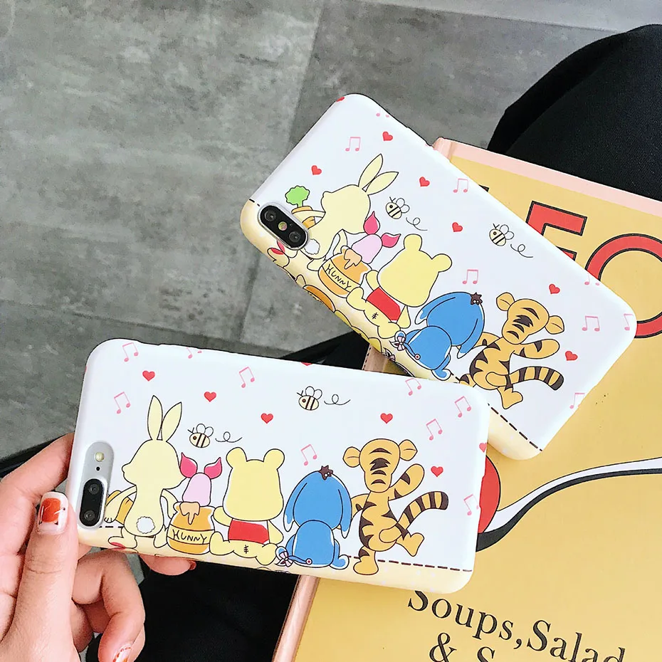 

Cute cartoon case for iPhone 8 7Plus 8Plus XR 6 6Plus cover compatible iphone 6S 6sPlus 7 X XS XSMAX soft anti dirt for women