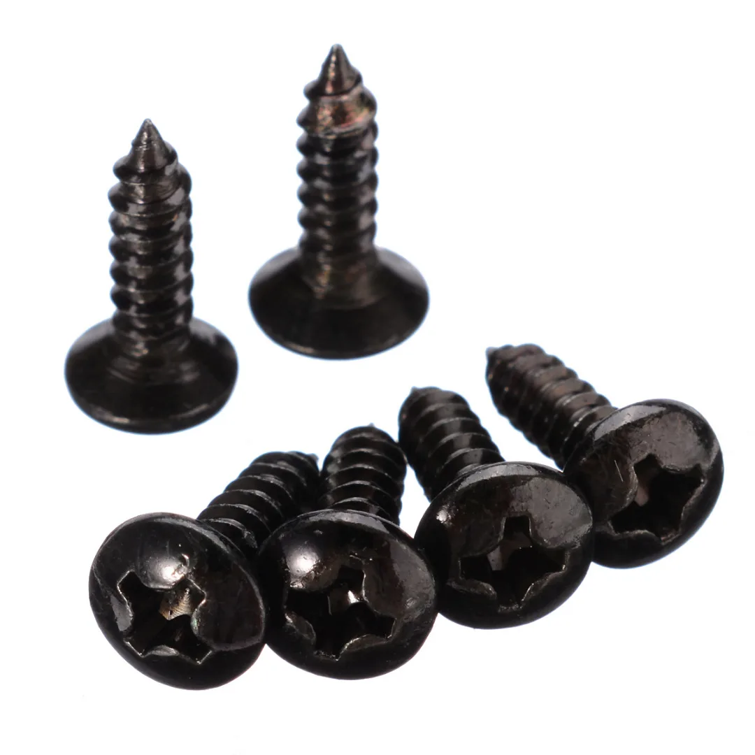 50pcs Gold/Black/Silver 3mm*12mm Electric Guitar Bass Pickguard Cover Plate Screws For Guitar Bass Metal Fixed Screw Wholesale