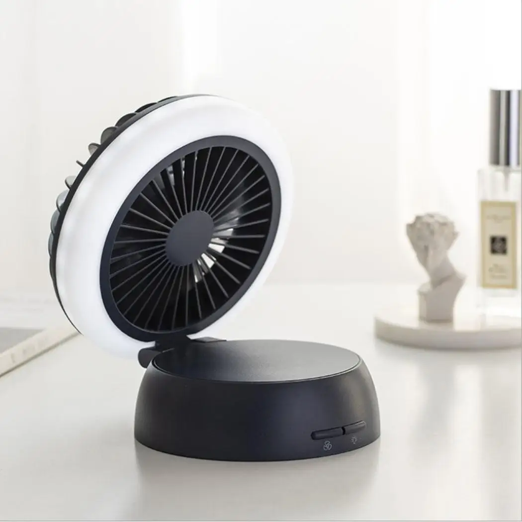 

Handheld Mini Fan Portable Rechargeable Mushroom Shaped USB Fan LED Night Lamp Handy Cooling White Pink Plastic Home Office