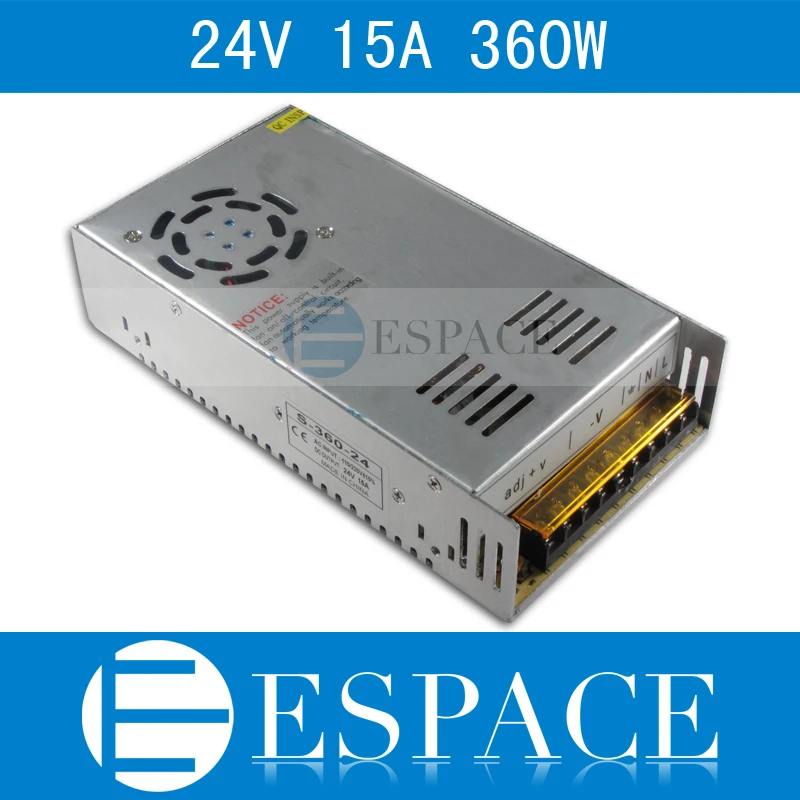 10piece/lot Best quality 24V 15A 360W Switching Power Supply Driver for LED Strip AC 100-240V Input to DC 24V free fedex цена 10piece/lot Best quality 24V 15A 360W Switching Power Supply Driver for LED Strip AC 100-240V Input to DC 24V free fedex цены онлайн