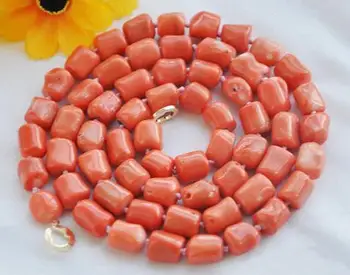 

natural 32" 13x15mm massive pink coral bead NECKLACE