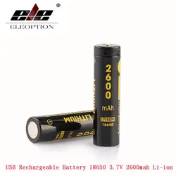 USB 18650 3,7 V 2600 mah литий-ионная аккумуляторная батарея USB для фонарика, ручного вентилятора, приборов