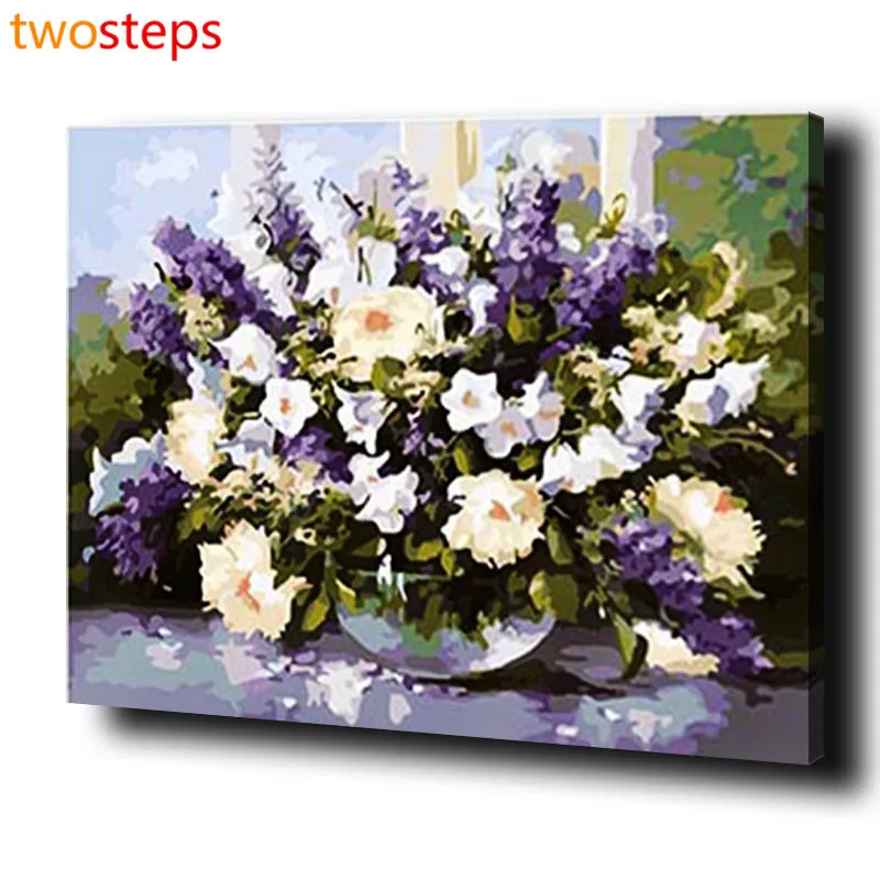 TwoSteps Lavender DIY Digital Canvas Oil Painting By Numbers Pictures