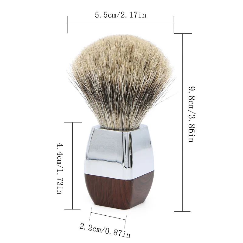 HAWARD RAZOR Classic Safety Razor With 100% High Quality Pure Badger Hair Shaving Brush Stand For Double Edge Razor