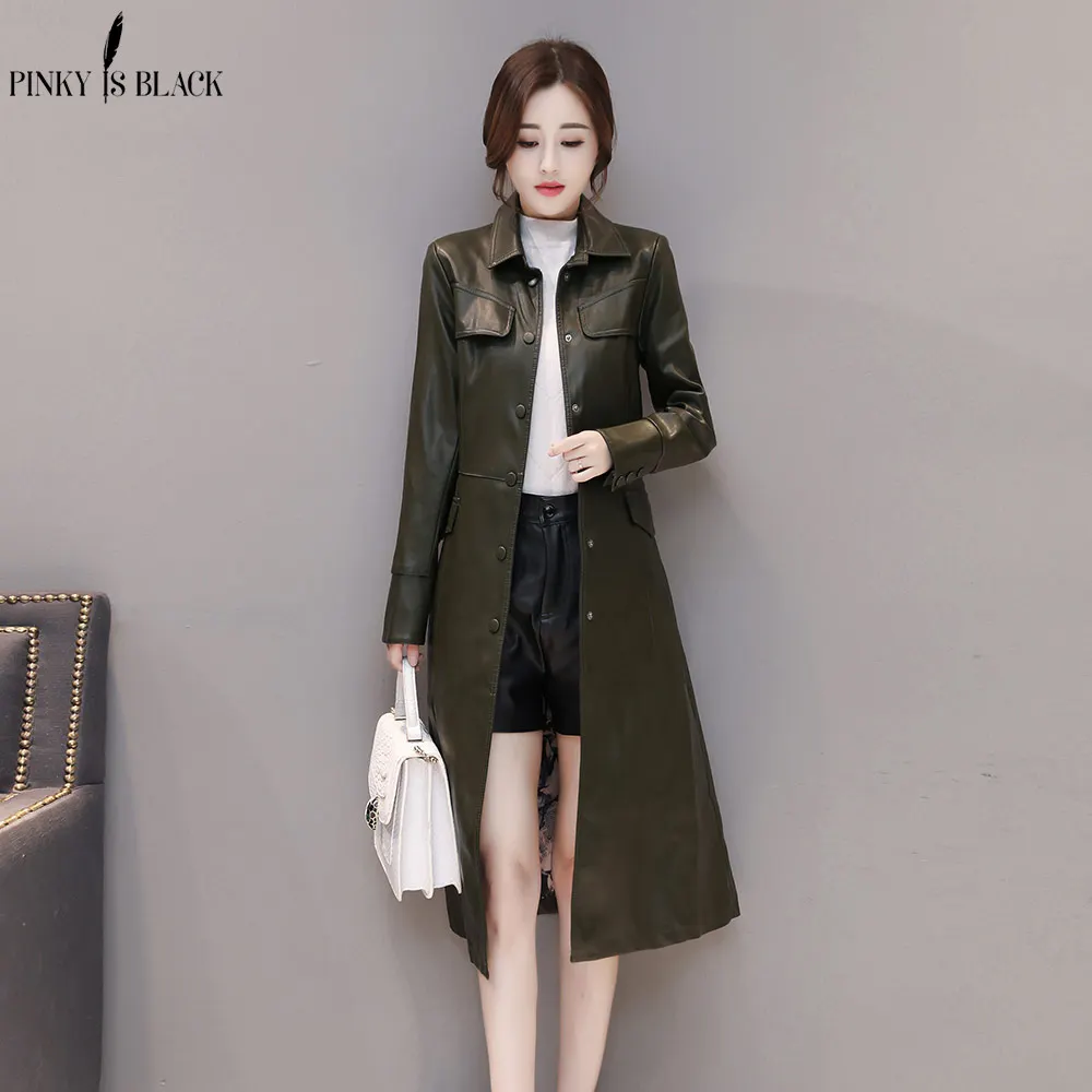 PinkyIsBlack 2018 Fashion Long Single Breasted Autumn