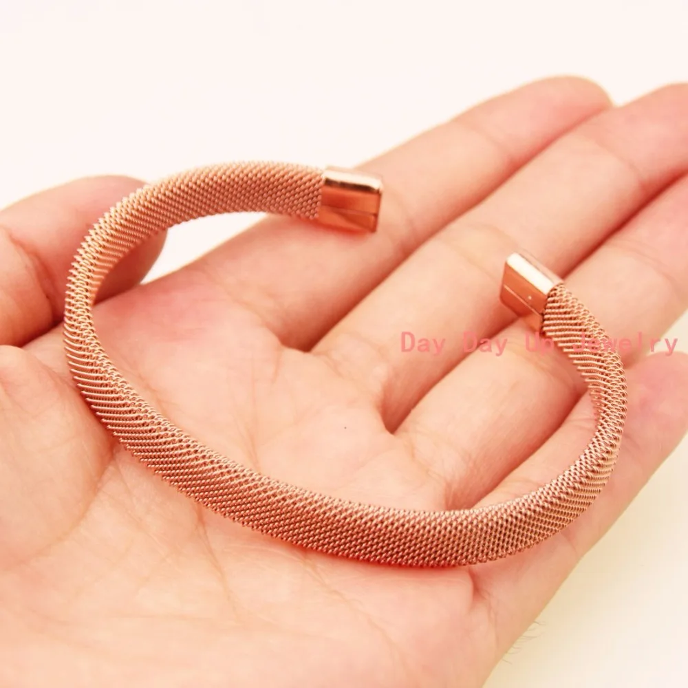 

Hotsale Fashion Rose Gold 316L Stainless Steel Womens Mens Unisex Jewelry Network Design Cuff Bangle Bracelet Christmas Gift Hot