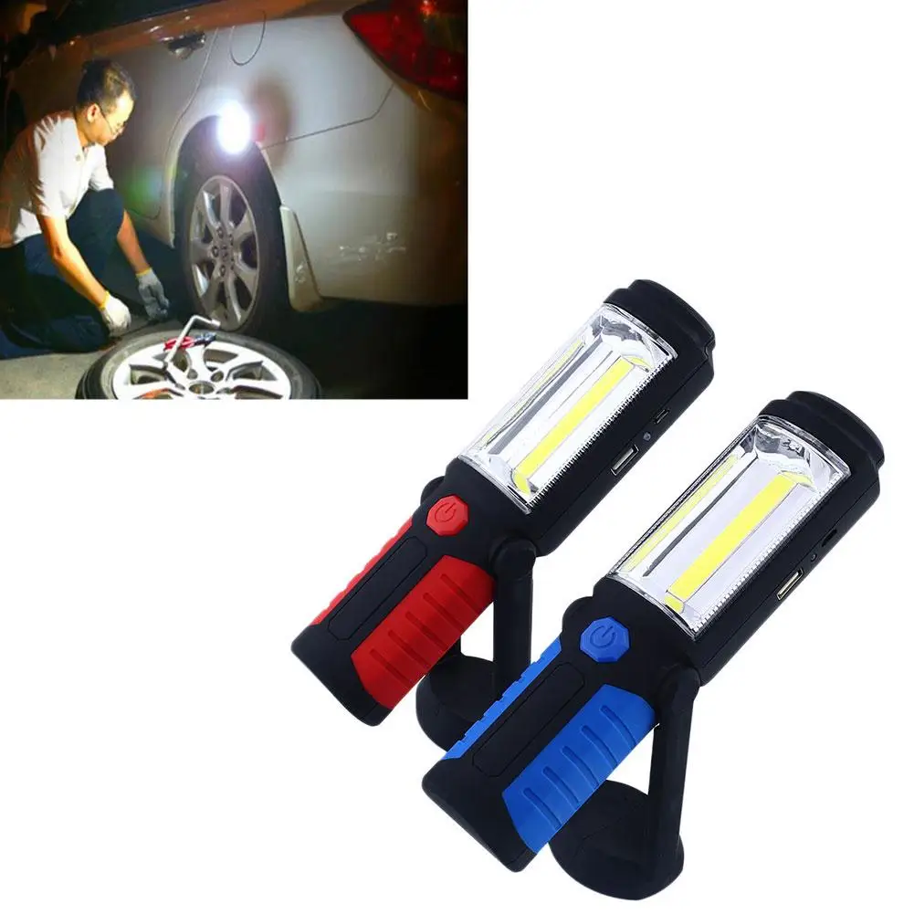 

COB Led Flashlight Magnetic Working Stand Hanging Swivel Hook Rotation Light Inspection Lamp Torch Linternas Lampe Torche