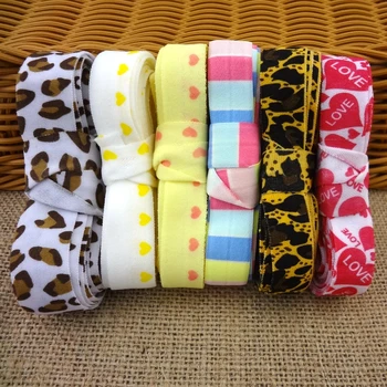 

#1107 LOVE leopard Printed hair Elastic bands Lace Elastic Band Edge Adorn baby Headband Clothes underwear Waistband Webbing