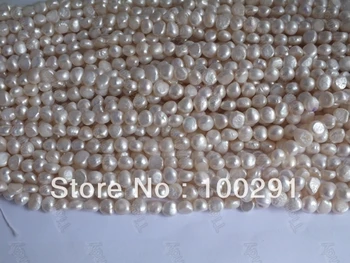 

white 6-7mm 10strand/lot 16'' Full strand freshwater pearl beads