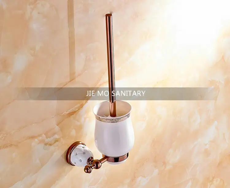 Розовое золото с бриллиантами аксессуары для ванной набор оборудования для ванной полотенцесушитель держатель для полотенец бумажный крючок JM411