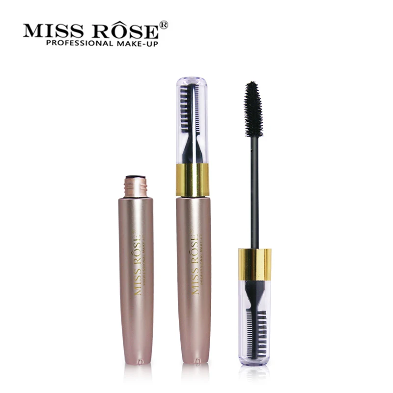 MISS ROSE Double Head 4d Mascara Thick Curling Black Waterproof Mascaras With Brush Natural