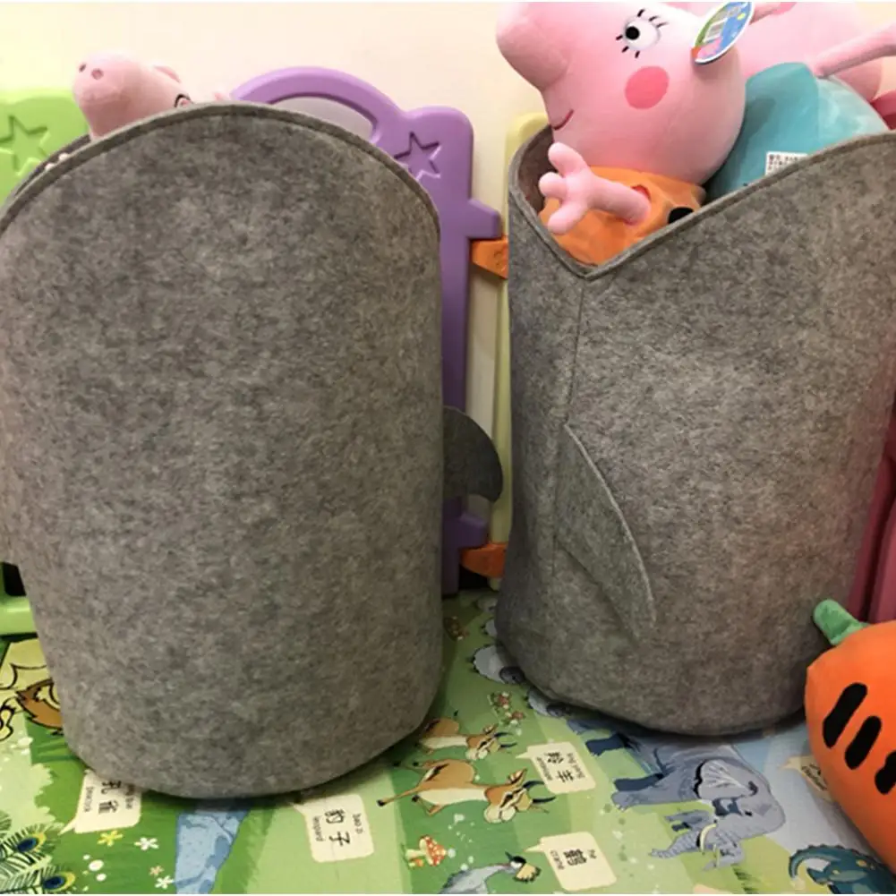 Günstig Nordic Stil Fühlte Tuch Klapp Wäsche Korb Shark Design Wäsche Tasche Für Spielzeug Kleidung Lagerung Taschen Hause Organizer decor