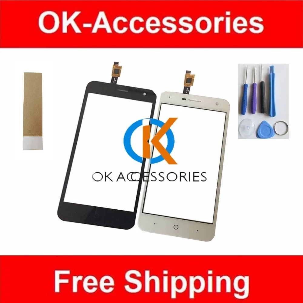 100 Guarantee Black White Color 5 Inches For ZTE Blade A465 Touch Screen Digitizer 1PC Lot