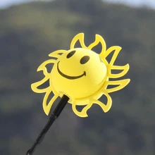 Желтый подсолнух Уход за кожей лица Маленький милый мультфильм выражение Телевизионные антенны шары Ева пены антенна топперы украшение автомобиля укладки крыши орнамент