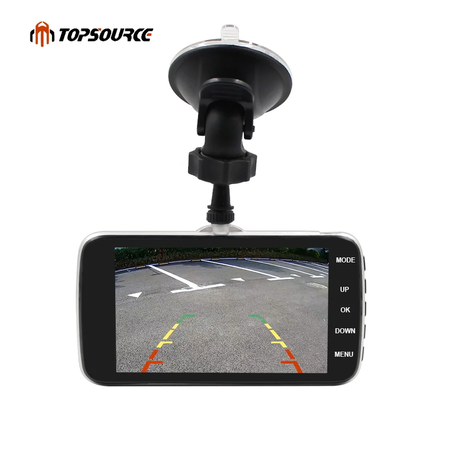 Автомобильный видеорегистратор TOPSOURCE 4 &quot IPS экран Novatek NTK96658 камера T818 Full HD 1080P 170