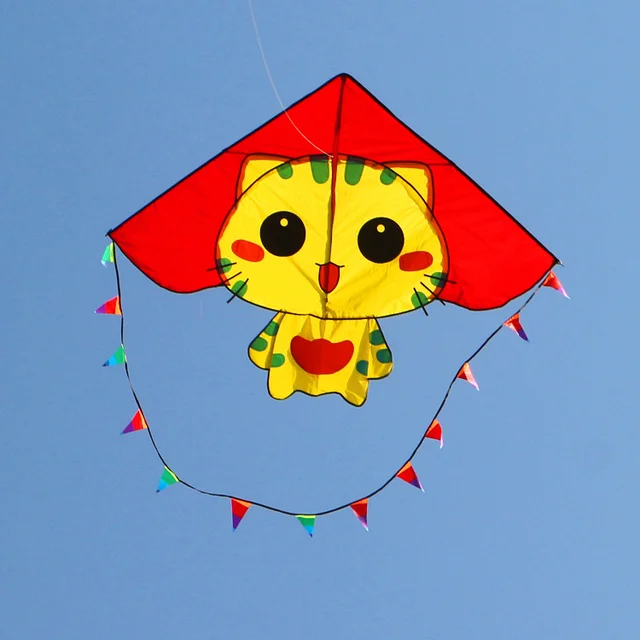 free shipping high quality CC cats kite with handle line ripstop nylon