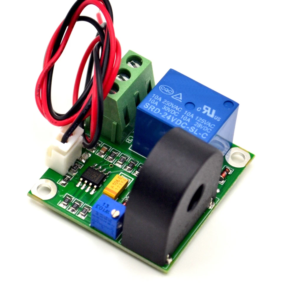 SMAKN 24V AC Current Detection Module 0-5A Current Sensor Module w/Relay Module 