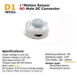 Enhanced Motion Sensor Light Switch with Automatic Timer (1pc Sensor)