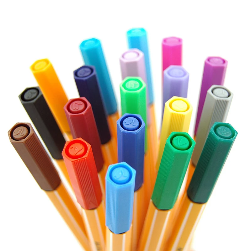 Billige Stabilo Punkt 88 Kunst Marker 0,4mm Faser Stift 25 Farben Nadelspitze Fineliner Manga Design Skizzieren, Zeichnung