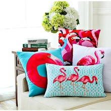 Винтажные Декоративные диванные подушки гостиная диванные подушки сиденья пол Розовый фламинго диванные подушки открытый подушки сиденья для дивана