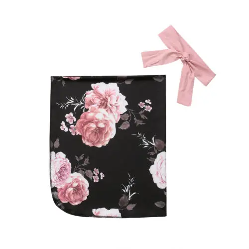 

Soft Cotton Infant Swaddle Muslin Blanket Baby Floral Wrap Swaddling Blanket
