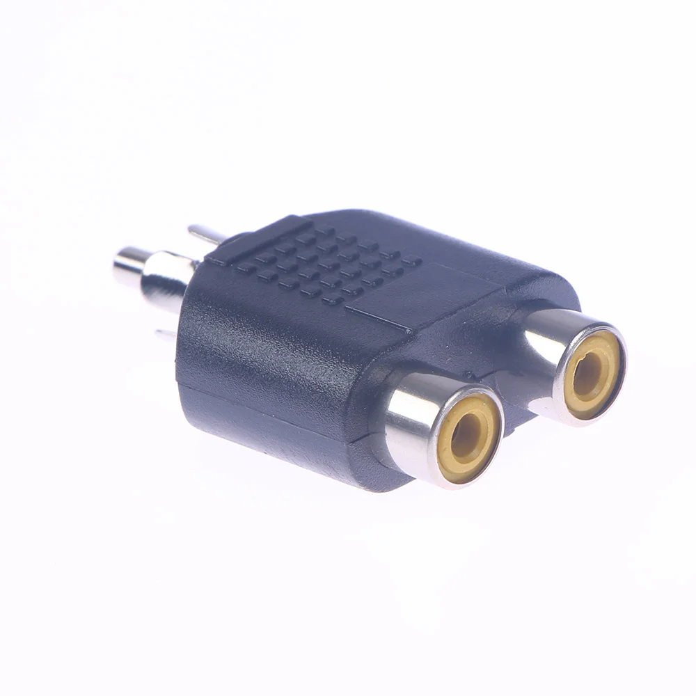 

2PCS RCA Y Splitter AV Audio Video Plug Converter 1 Male to 2 Female Adapter Kit Color AV Jack RCA Plug To Double